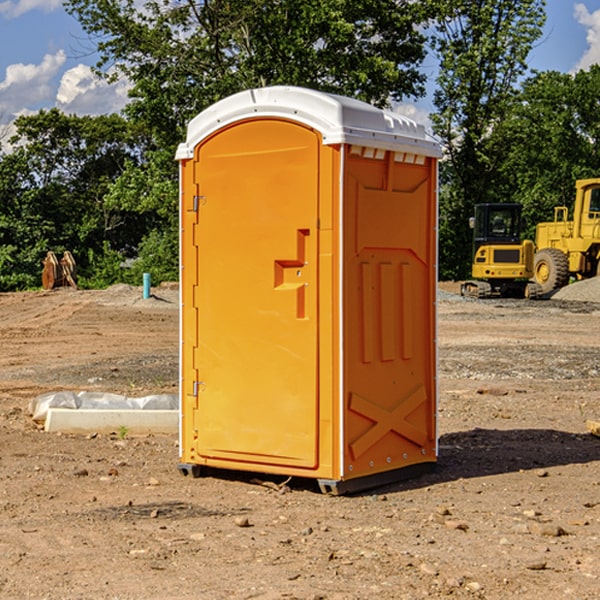 how often are the porta potties cleaned and serviced during a rental period in Linwood